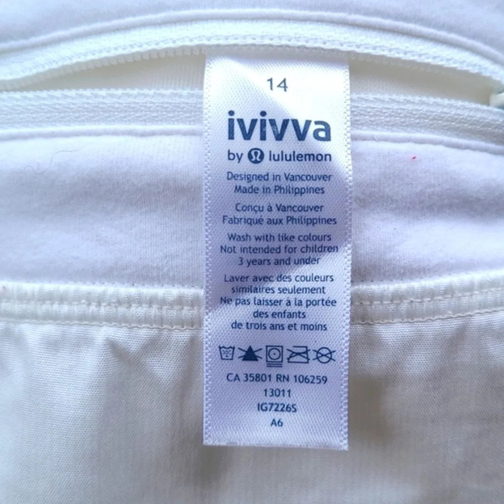 Ivivva Lululemon Speedy Short *White size 14